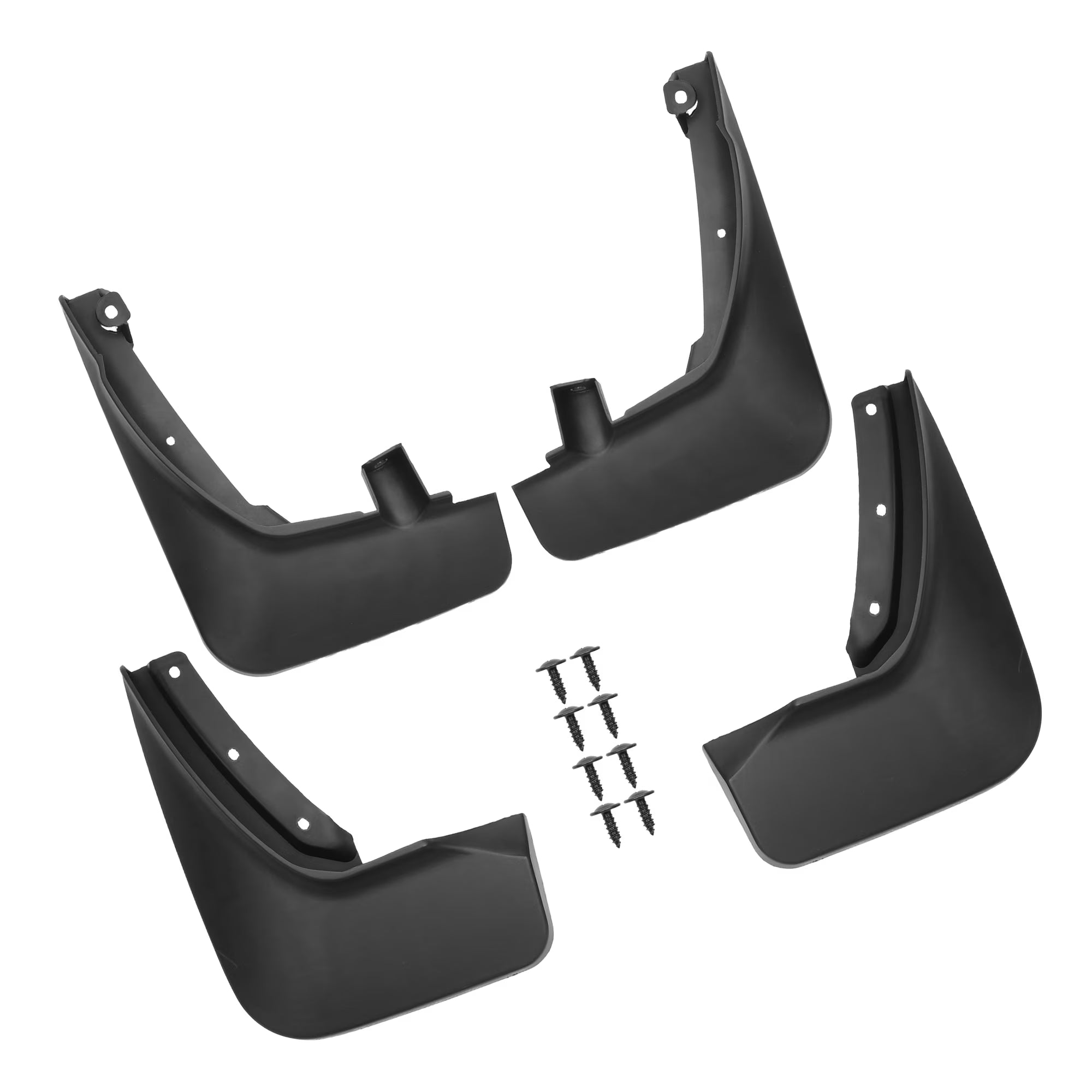 Black Plastic Front and Rear Mud Flaps Kit R1398