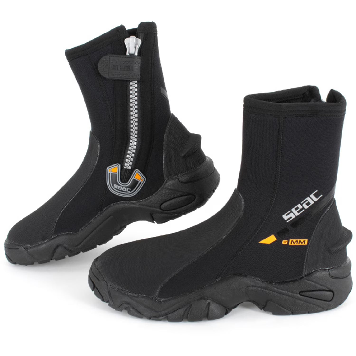 Black 6mm Neoprene Scuba Boot Shoes with Side Zipper, Size 11 I798