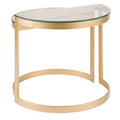 Nesting Tables Gold Clear Glass Top Set of 2 F798144