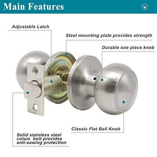 Brushed Nickel Passage Door Knobs N585330