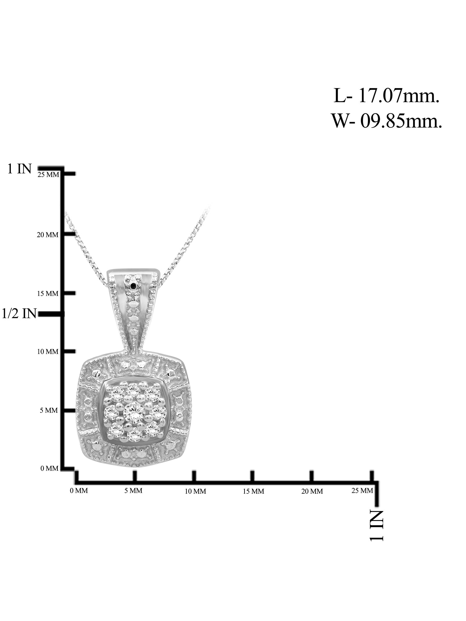 3-Piece 1/3 Carat White Diamond Sterling Silver Earrings Set, Necklace, Rings M7962