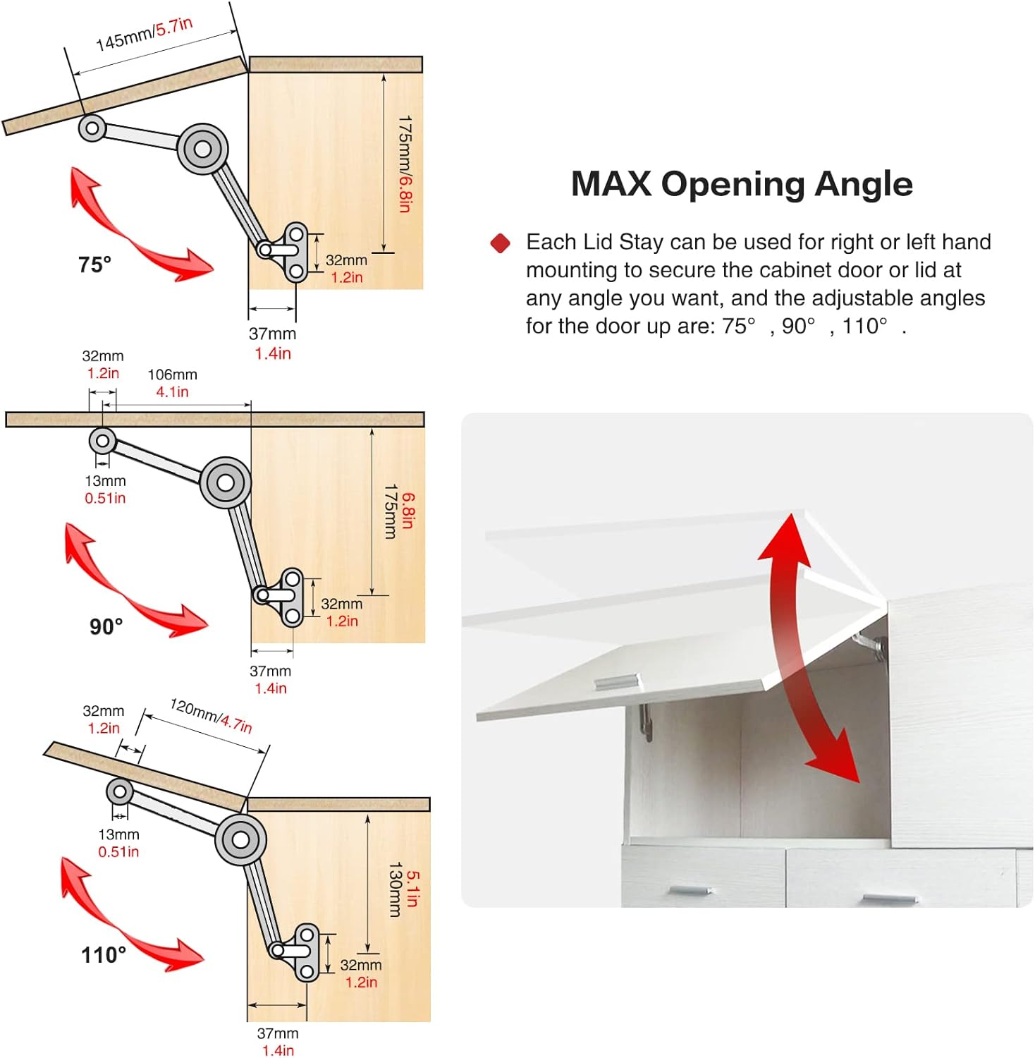 2 Pcs Soft Close Lid Support Hinges with Screwdriver O628