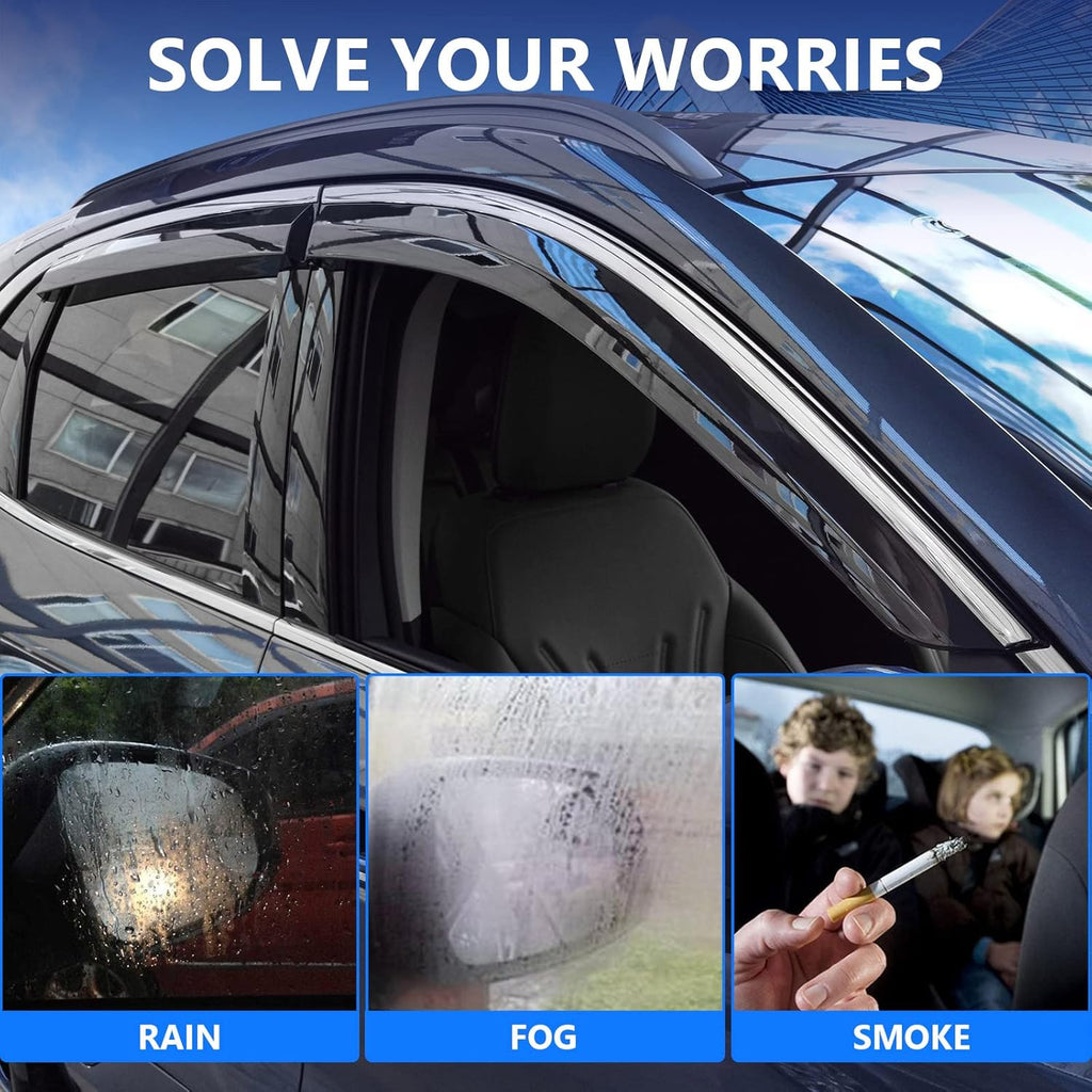 Tape-on Side Window Deflector for Ford Escape Q261792