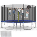 16Ft Trampoline with Basketball Board Safety Enclosure Net M299264