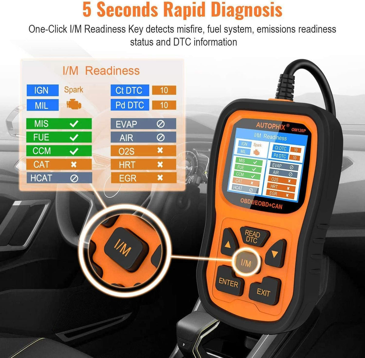 OBD2 Scanner Code Reader for All OBDII Car After 1996, Pack of 2 W6951