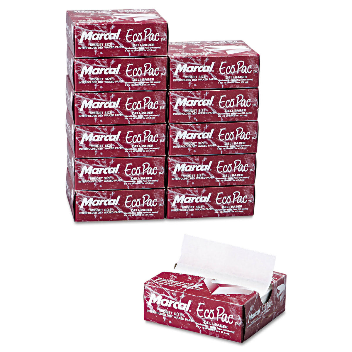 Dry Wax Paper 6 x 10 3/4 White 500/Pack G37943