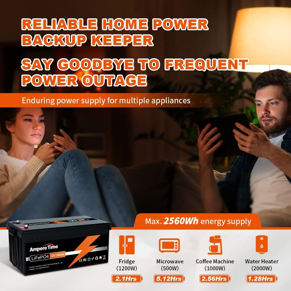 12V 300Ah LiFePO4 Battery with 14.6V 20A Lithium Battery Charger Q2666