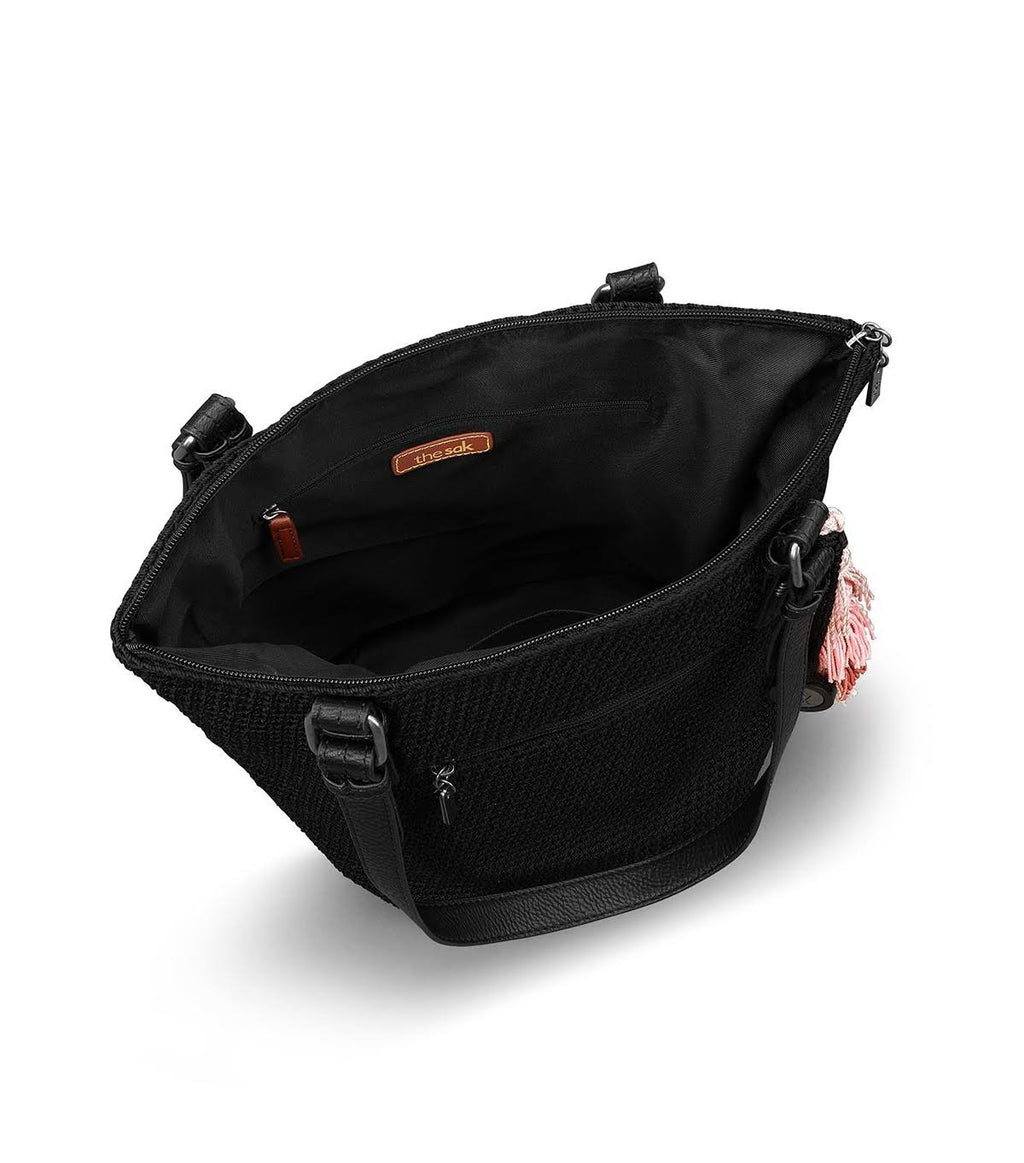 Black Crochet Shopper Bag C420384