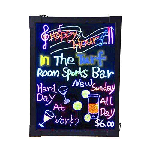 16 inch x 12 inch LED Message Writing Board with 8 Fluorescent Markers S306