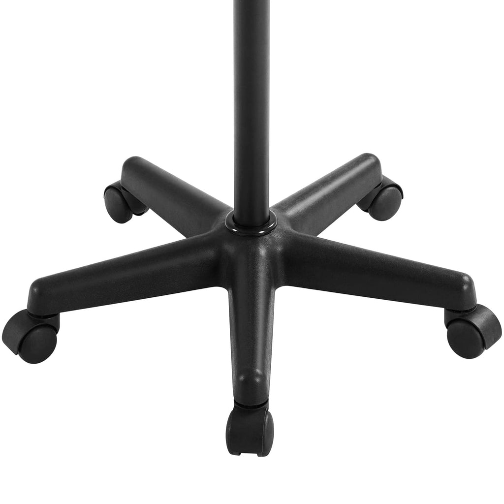 Black Rolling Aluminum Utility Cart with 5 Casters U53492