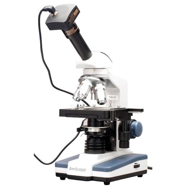 40X-2000X LED Monocular Compound Microscope with Mechanical Stage and Digital Camera R30800