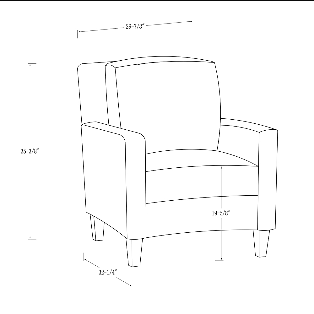 Navy Blue Linen Accent Chair D11007