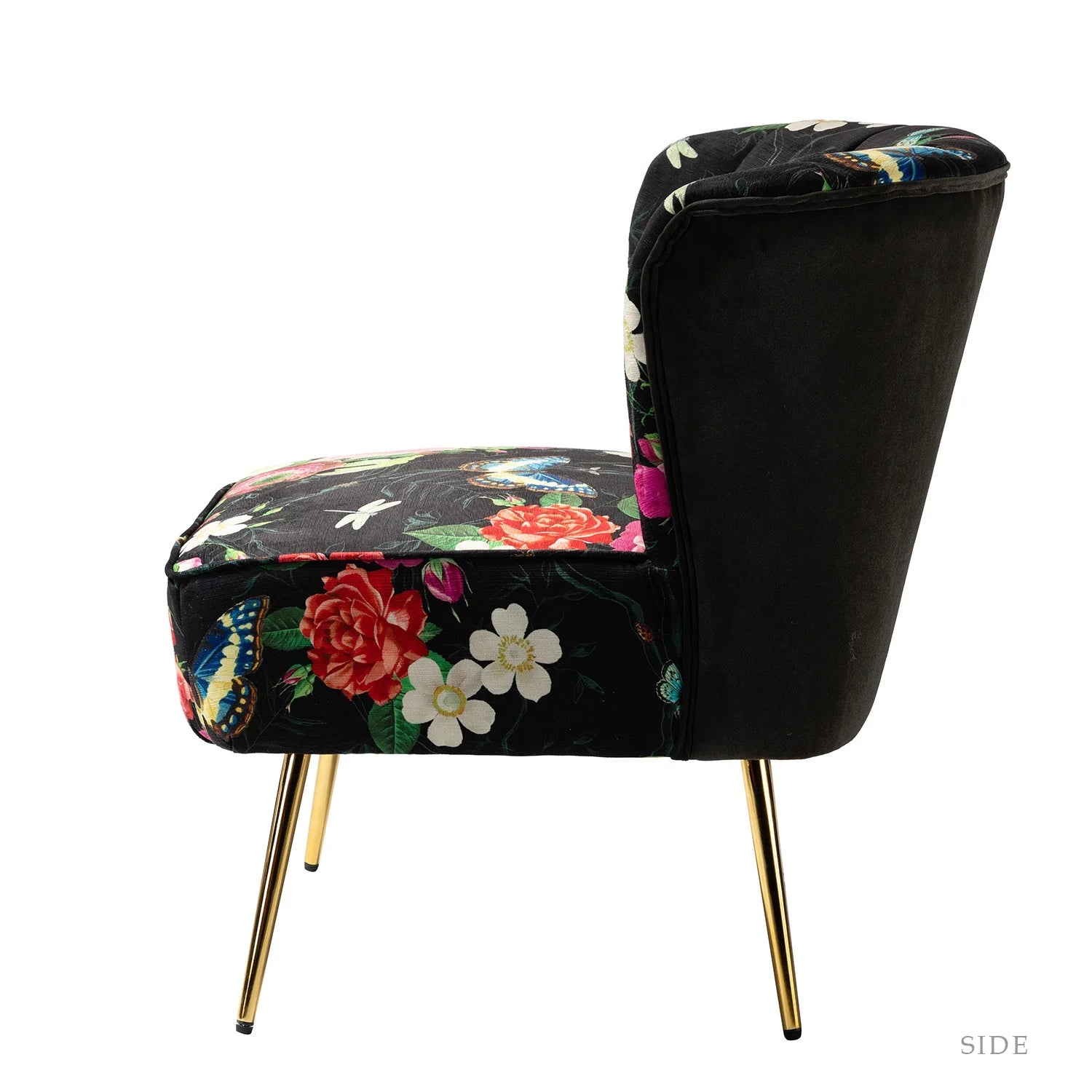 Tufted Metal Base Accent Chair R856