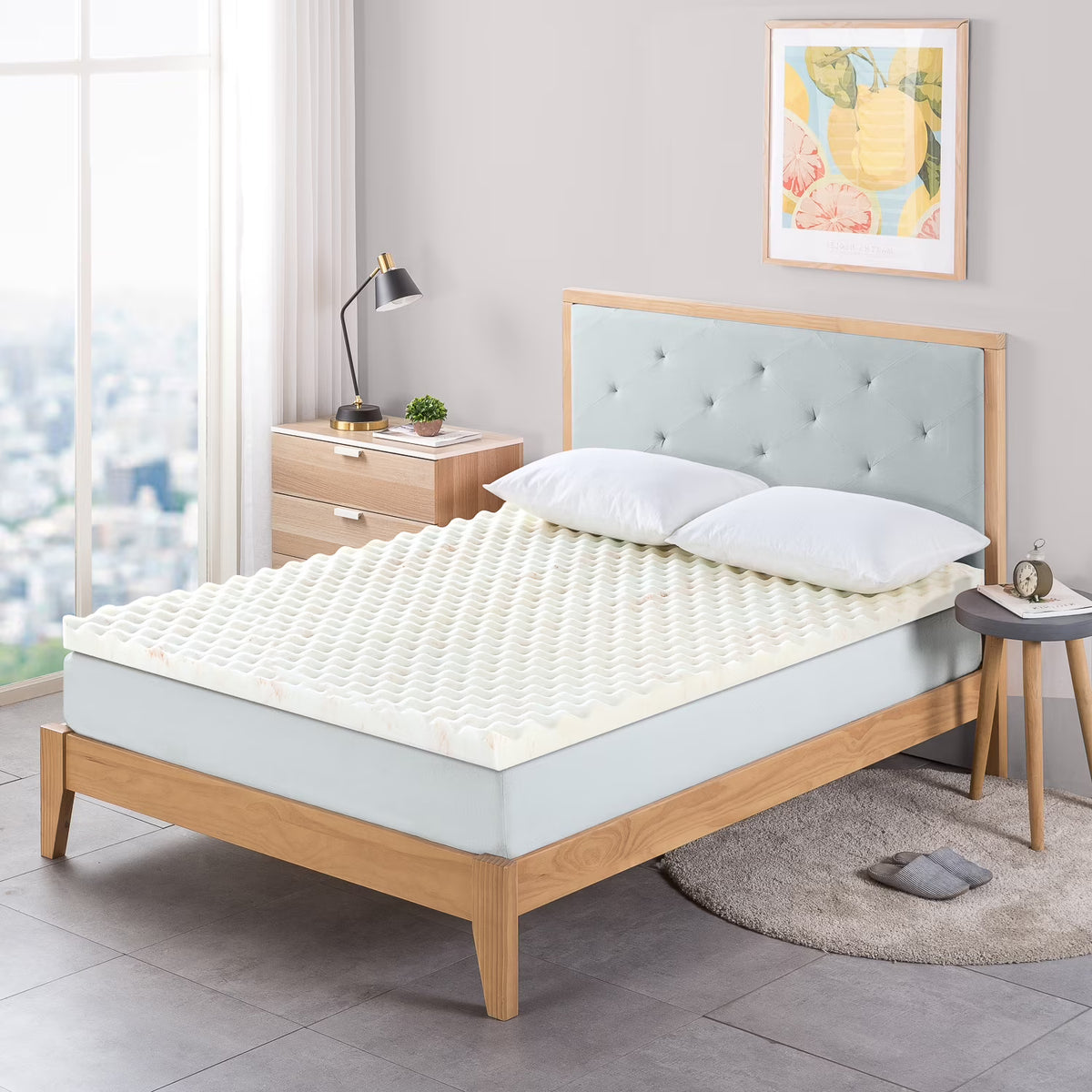 Queen Copper Cooling Memory Foam Mattress Topper P801