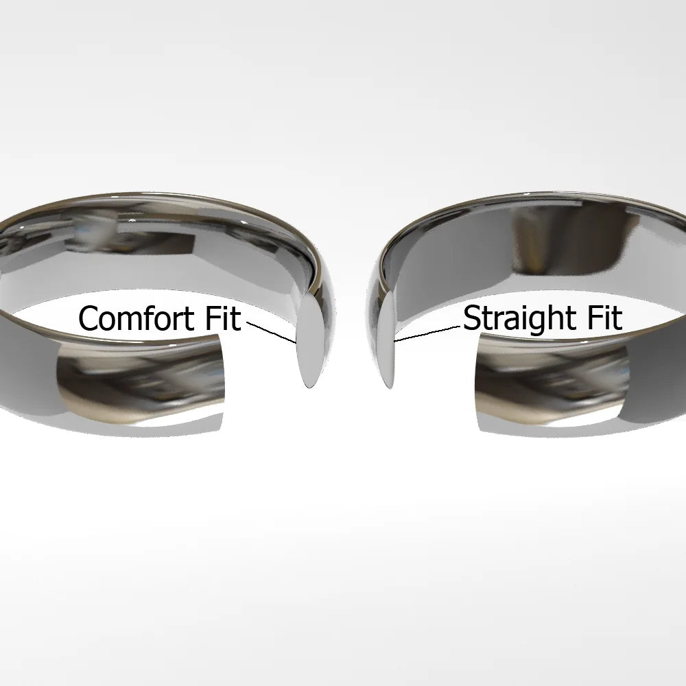 Titanium Tungsten Carbide 6MM Black Diamond Dome Comfort Fit Mens Wedding Band Ring Sz 6.0 X73742