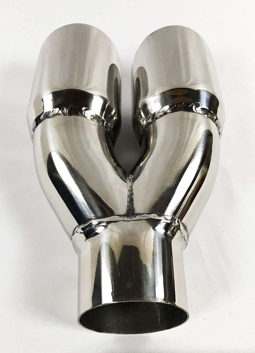 Polished Stainless Double Wall Exhaust Tip 2.50" Inlet Dual 3.00 X 9.50 Long Pack of 2 V7713