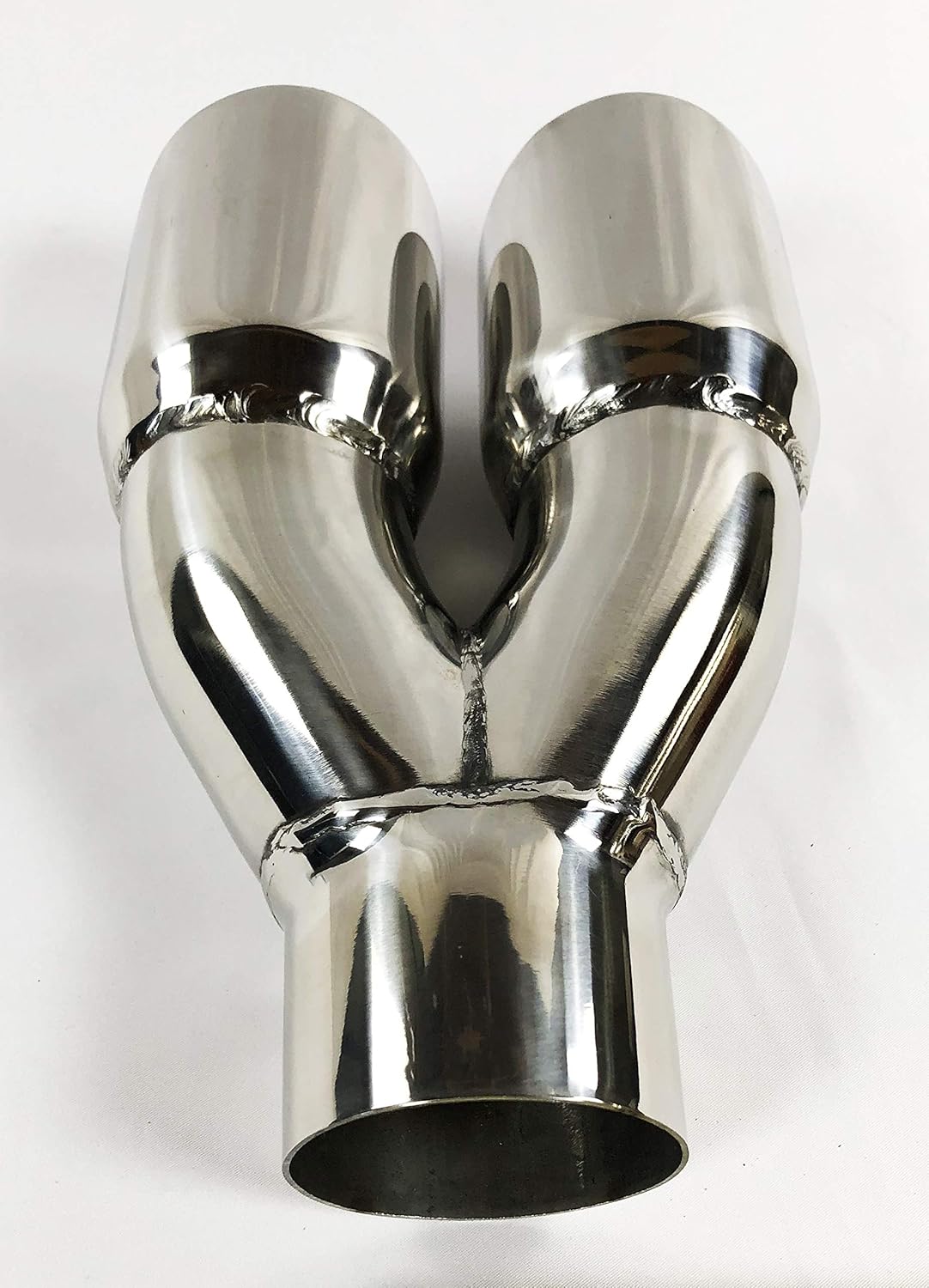 Polished Stainless Double Wall Exhaust Tip 2.50" Inlet Dual 3.00 X 9.50 Long Pack of 2 V7713