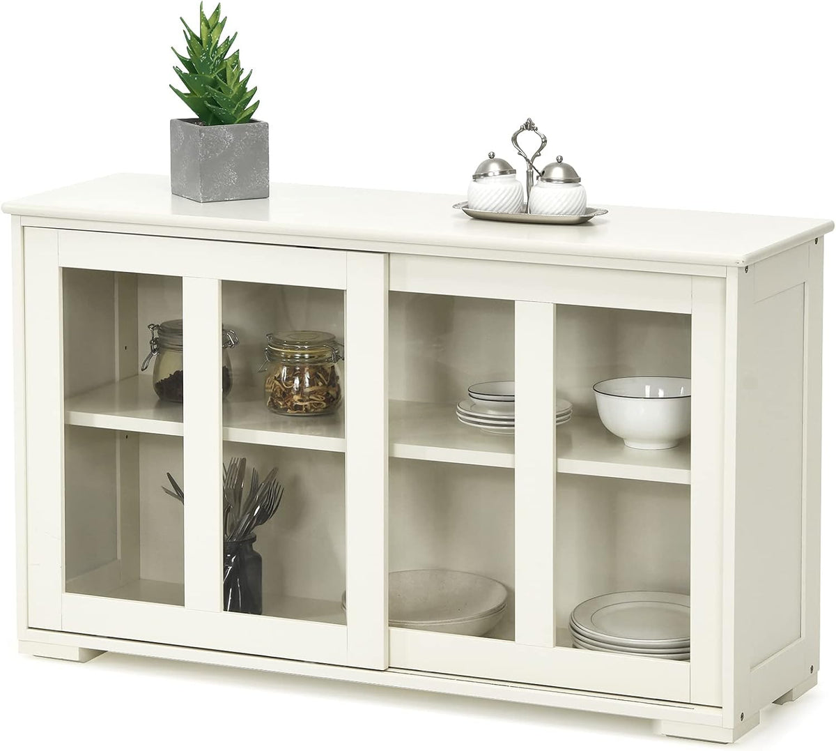 Kitchen Storage Sideboard Cabinet with Glass Storage G332847
