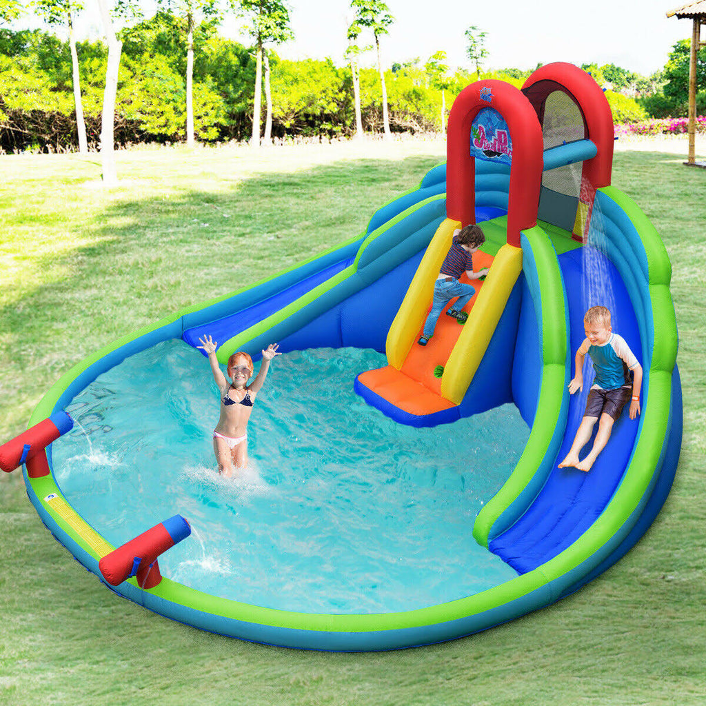 Inflatable Water Slide Bounce House with Splash Pool Y877168