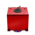 Red Aluminum Fuel Cell Gas Tank with Level Sender and Black Cap R39544