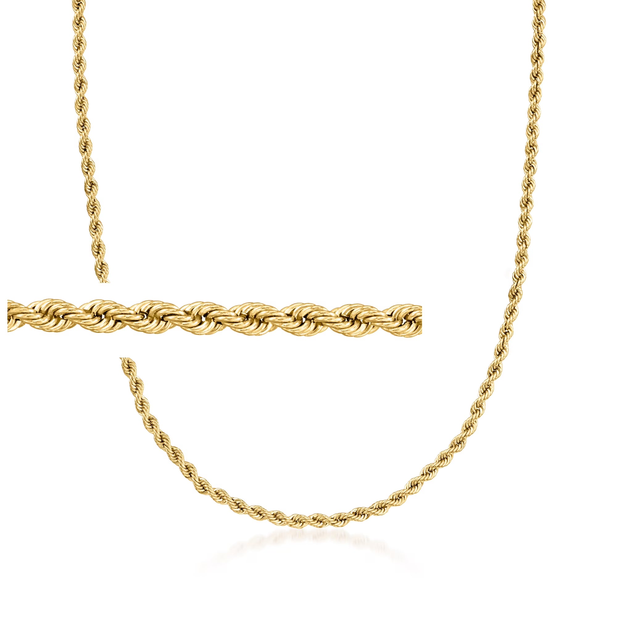 18kt Yellow Gold Rope-Chain Necklace W6888