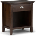 Distressed Grey Solid Wood Night Stand with 1 Drawer and 1 Shelf K379
