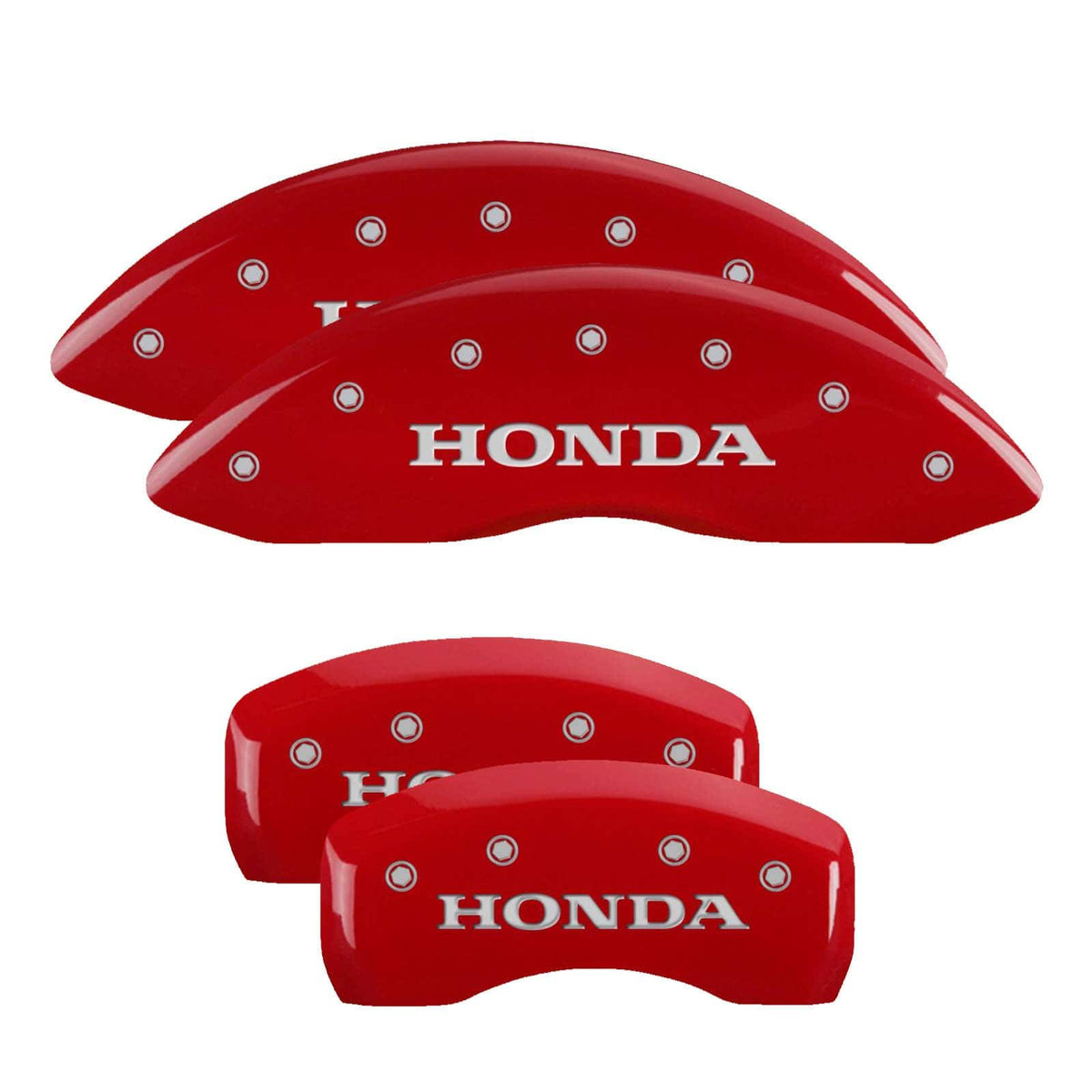 Caliper Covers Red Powder Coat Finish Silver T478279