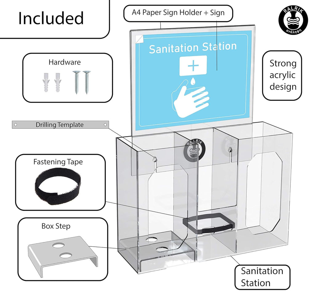 Pack of 2 Wall Mountable Dispenser and Holder C79471