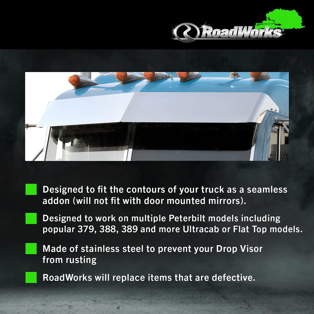 Stainless Steel 11” Blind Mount Drop Visor K4343