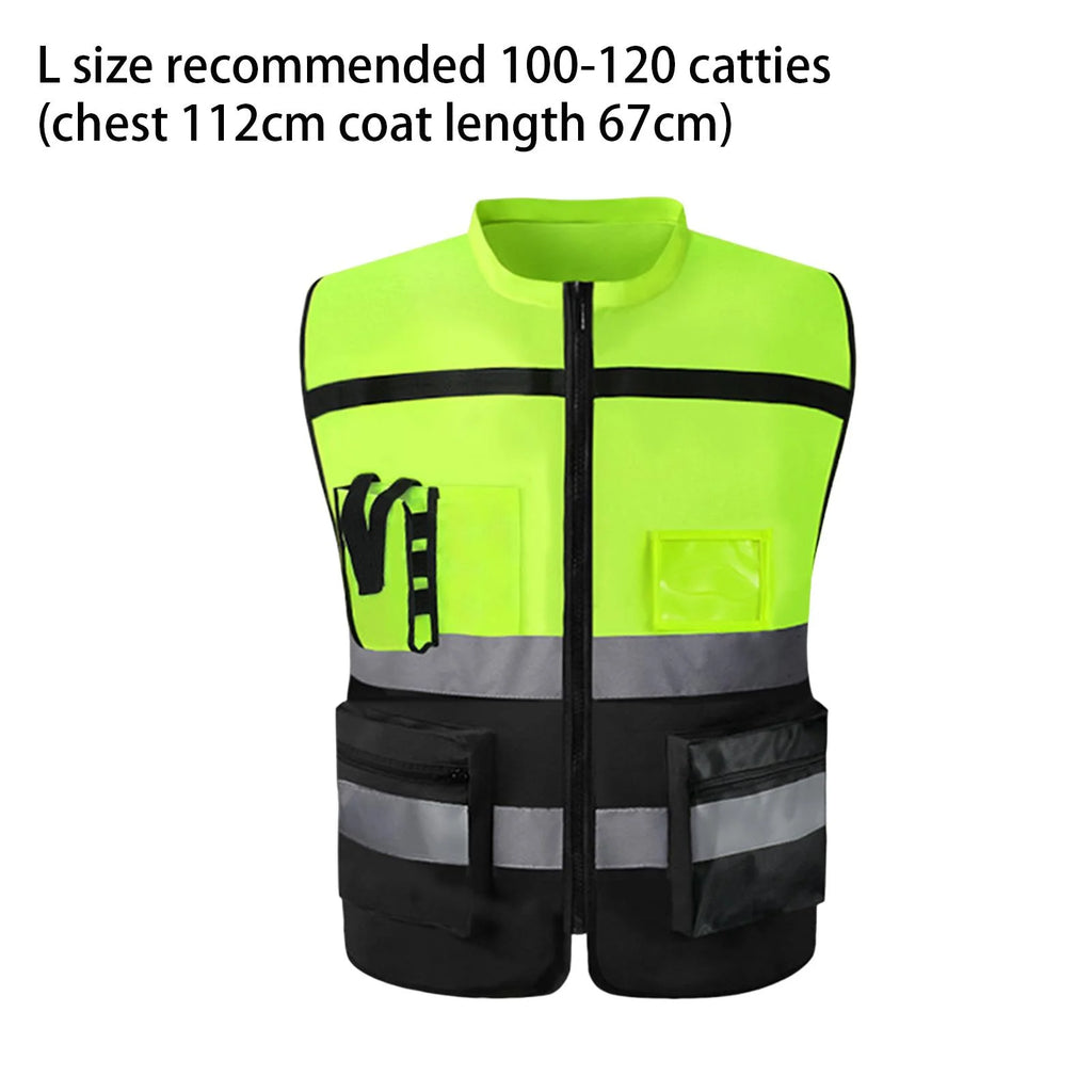High Visibility Yellow Reflective Safety Vest A442