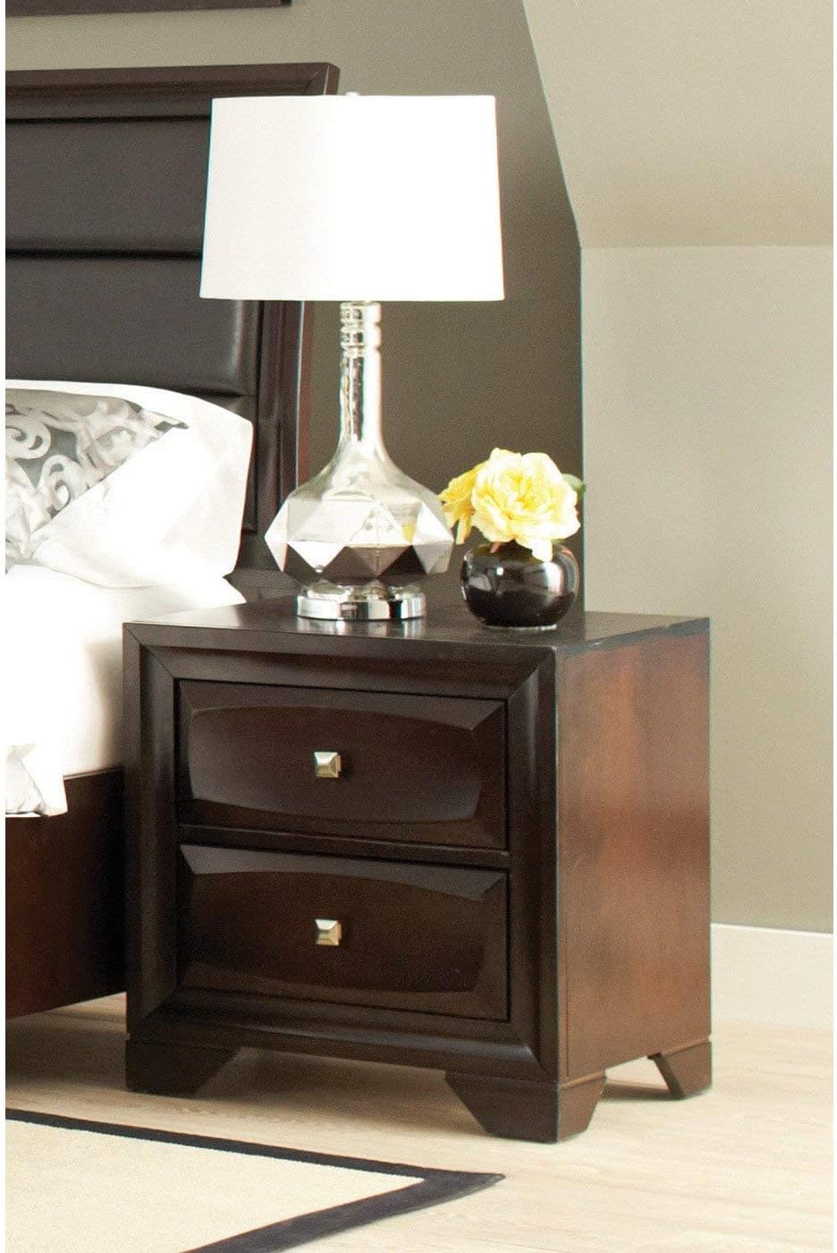 Cappuccino 2-Drawer Nightstand C5131