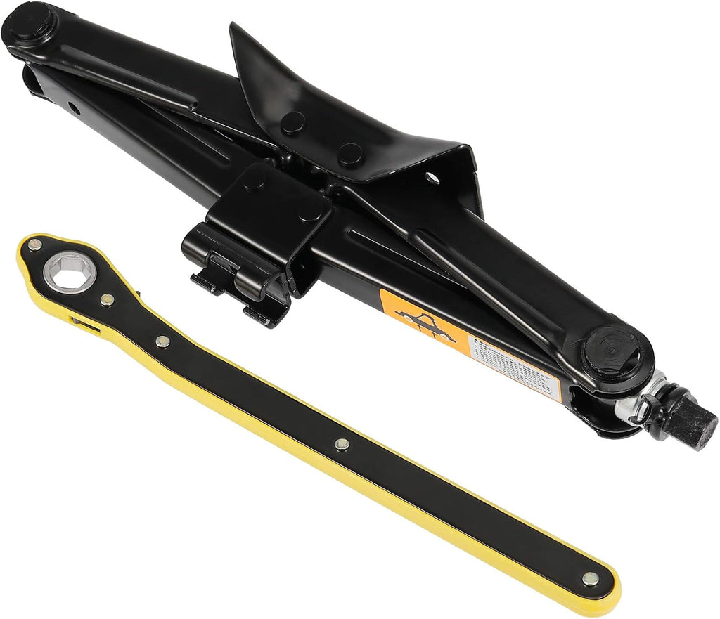 2 Pack 2 Tons 4409 Lbs Capacity Car Scissor Jack with Ratchet Wrench H5568