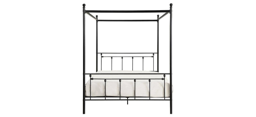 Black Metal Canopy Queen Bed E574