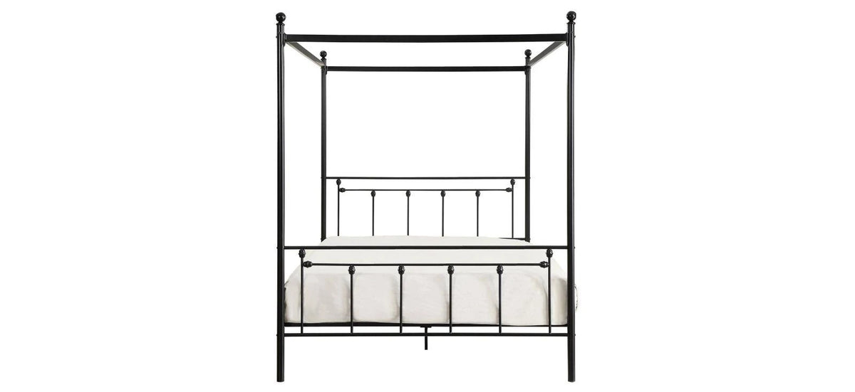 Black Metal Canopy Queen Bed E574