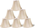 Set of 6 Cream Clip on Lamp Shades Q4302