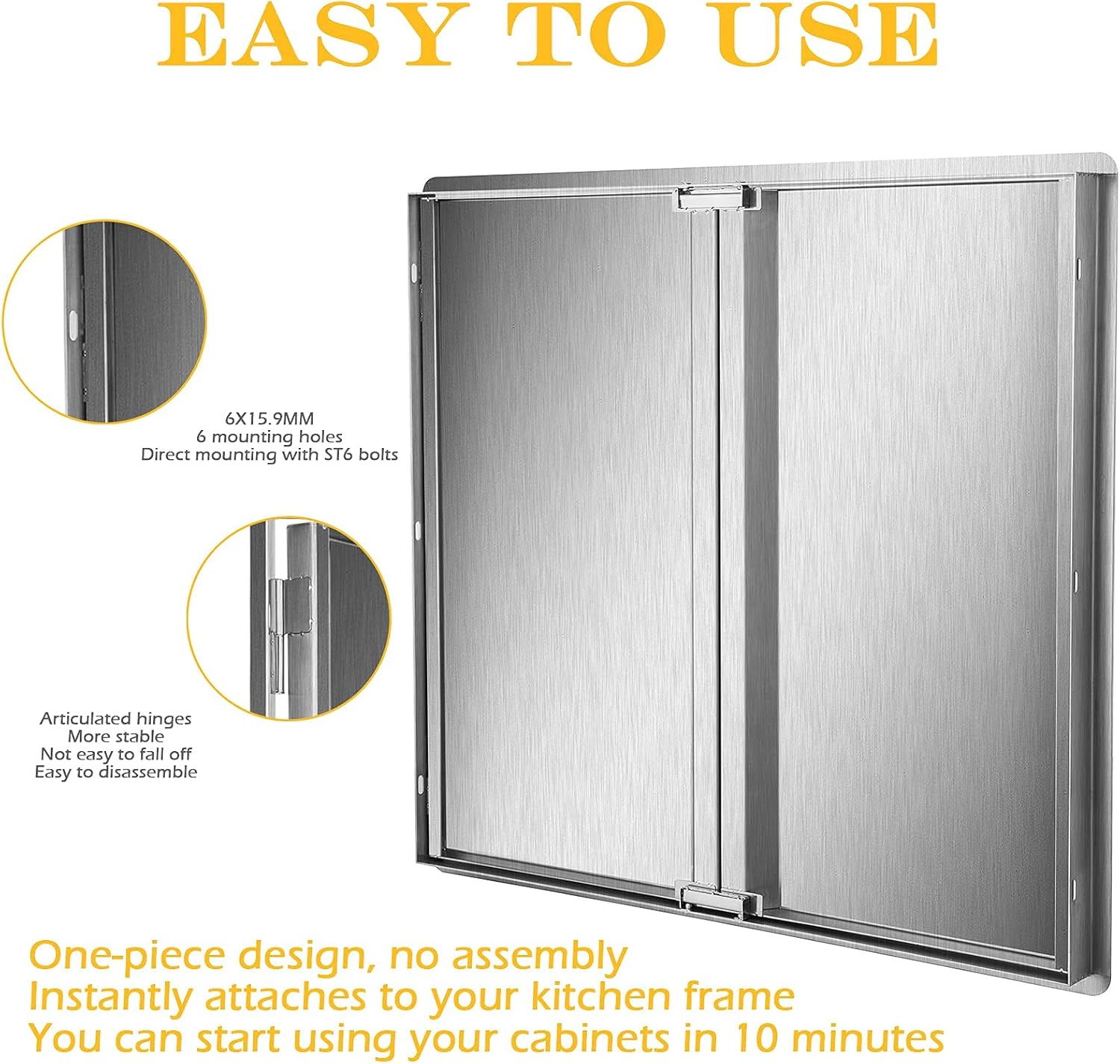 304 Brushed Stainless Steel BBQ Access Door (26 W x 22 H) A8256