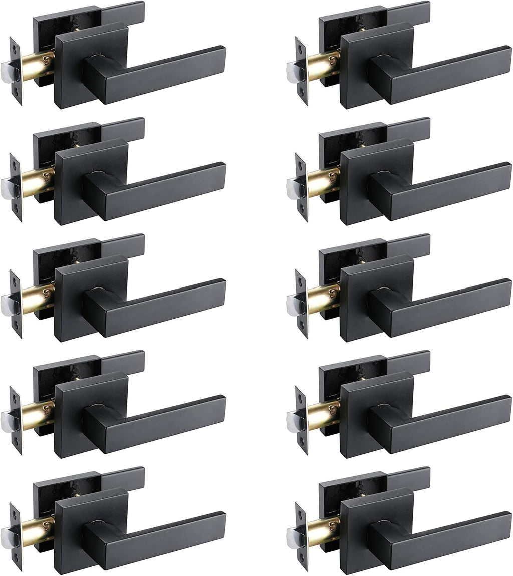 Matte Black Door Lever Handle Lock Z672