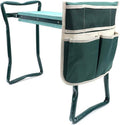 Garden Kneeler Seat Foldable Stool with Tool Bag EVA Foam Pad I221463