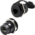 2 Pack RJ45 Panel Mount Coupler, CAT6 Female to Female Bulkhead Adapter Y86403