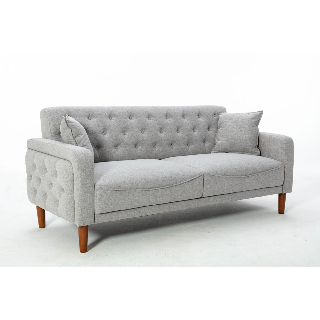 Grey Linen Tufted Sofa Bed K2947