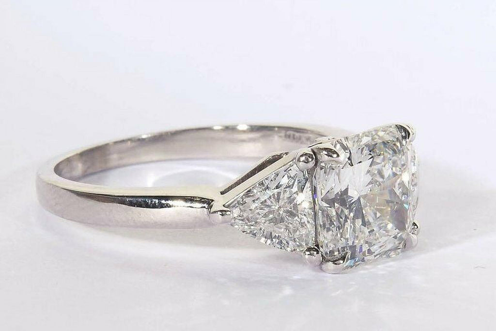 GIA Certified Radiant Cut Engagement Ring 2.25 Carat E Color VS1 F8757