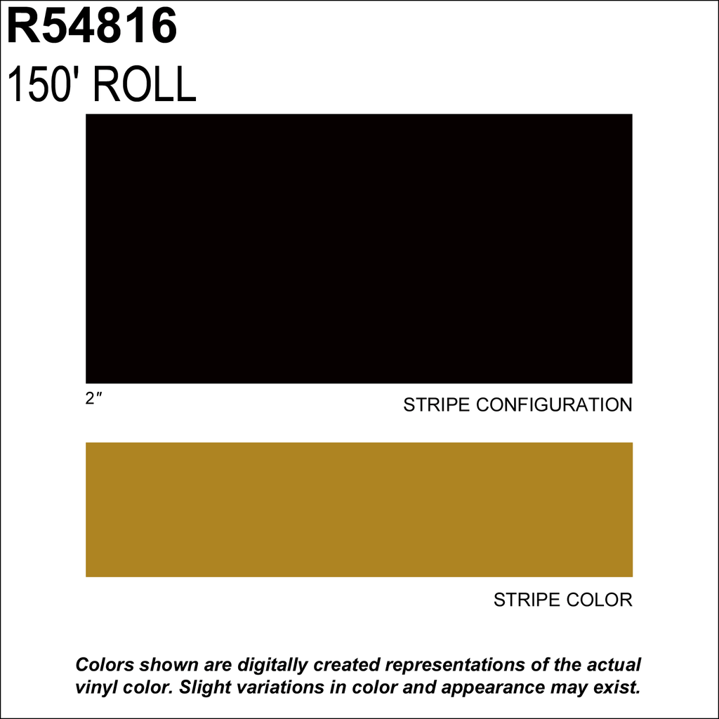 Gold Metallic Striping Tape, 2 in x 150 ft D30990