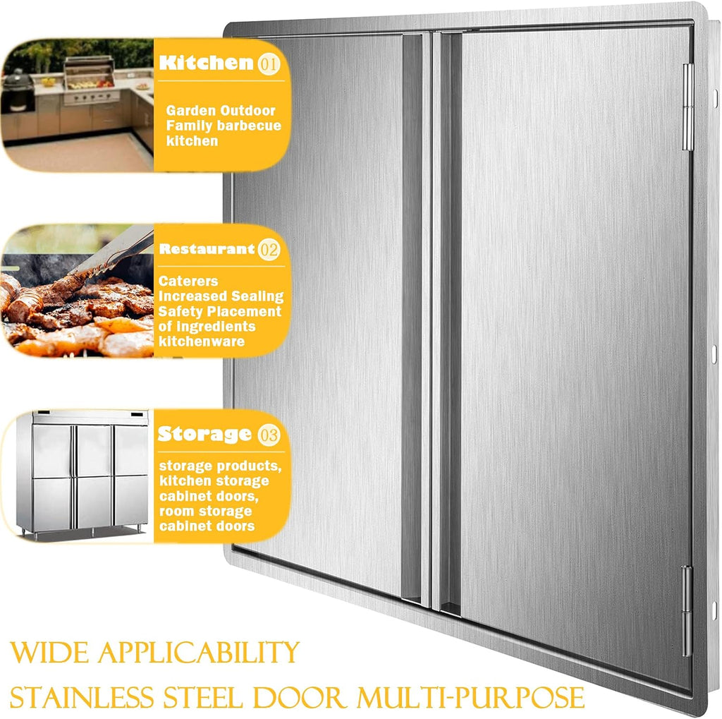 304 Brushed Stainless Steel BBQ Access Door (26 W x 22 H) A8256
