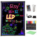 16 inch x 12 inch LED Message Writing Board with 8 Fluorescent Markers S306