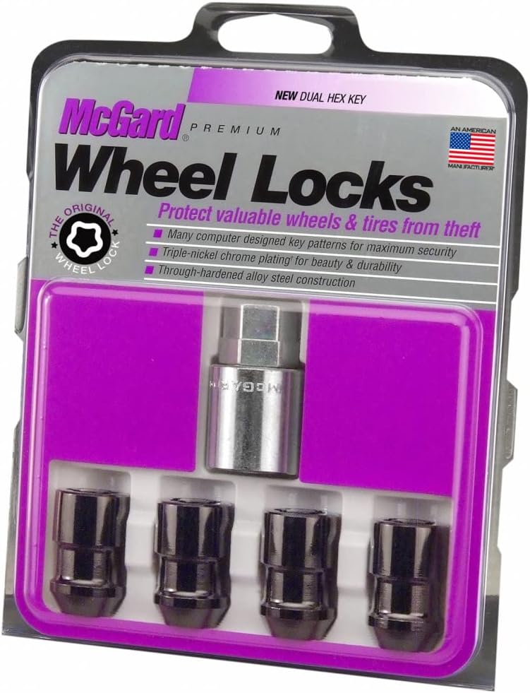 Wheel Lock Nut Set 4 Pack Cone Seat M12 x 1.5 Black I681972