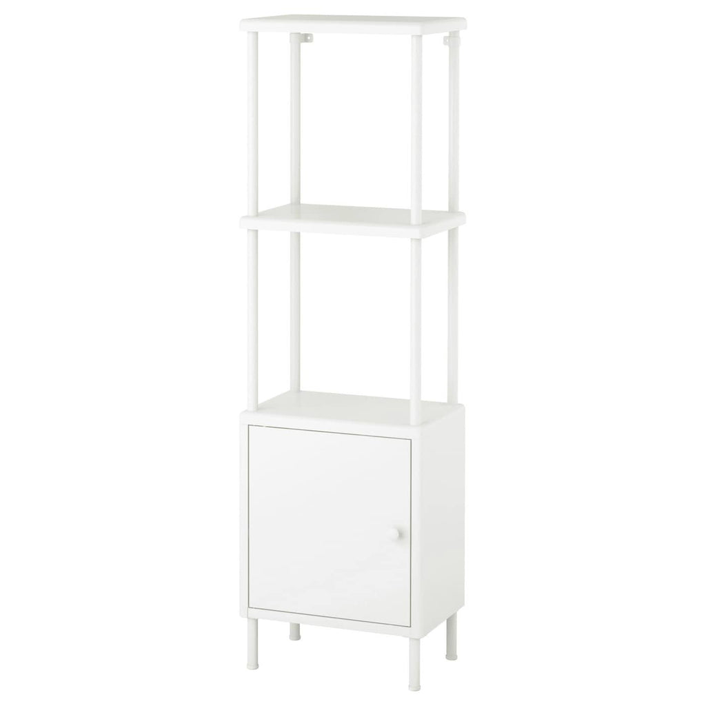 White 15 3/4x10 5/8x52 3/4 Shelving Unit with Cabinet J9804