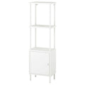 White 15 3/4x10 5/8x52 3/4 Shelving Unit with Cabinet J9804