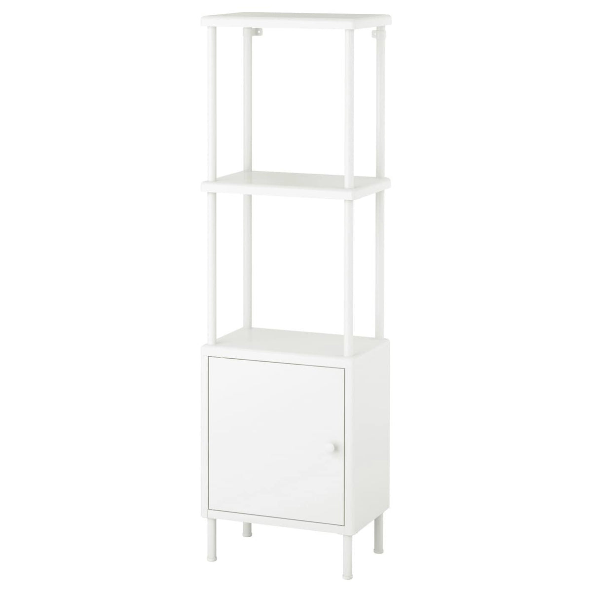 White 15 3/4x10 5/8x52 3/4 Shelving Unit with Cabinet J9804