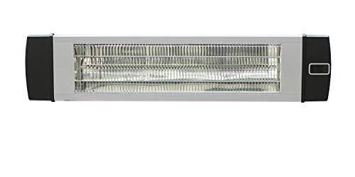 Silver 34.6-In. Wide Electric Carbon Infrared Heat Lamp with Remote Control E544