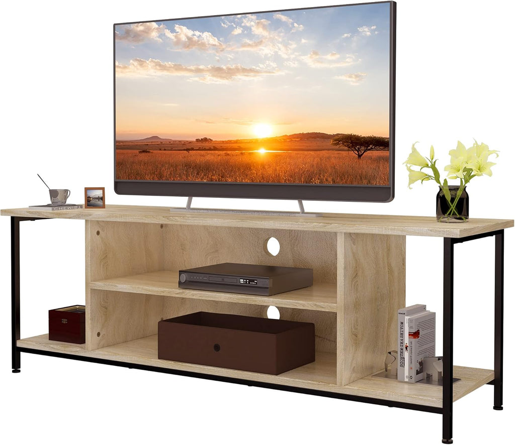 Charcoal TV Stand with Storage Shelving F69522